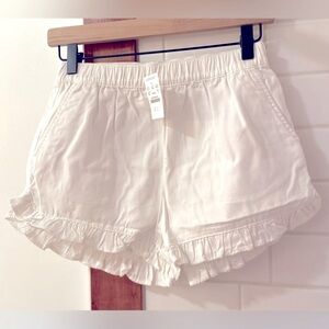 Crewcuts Girls' ruffle pull-on short in White